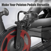 Venzo Bike Bicycle Toe Clips Cage Indoor Exercise Spin Bike Pedal Adapters - Compatible with Peloton Bike Pedal & Convert Look Delta Pedals to Toe Clip Straps - Ride with Sneakers